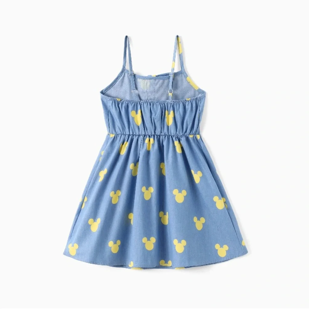 PatPat Mickey Denim Kids Dress - Girls 2T - Picture 2 of 11